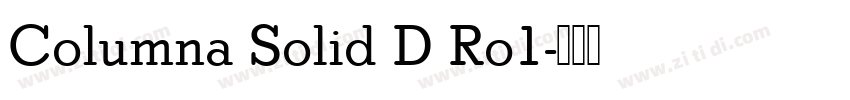 Columna Solid D Ro1字体转换